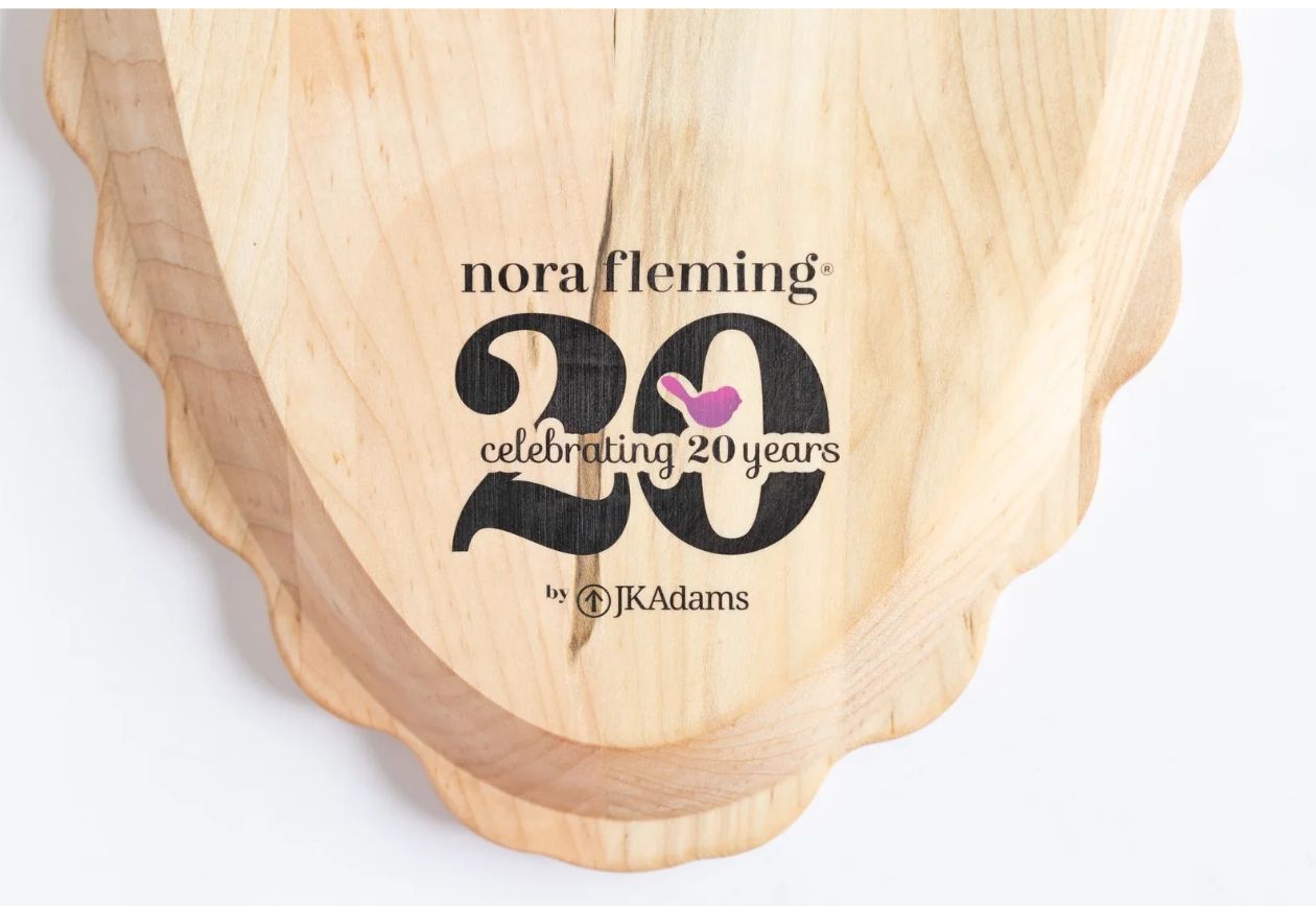 B4 Scalloped Anniversary Tray- Maple