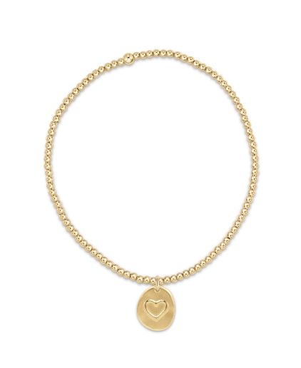 Classic Gold 2mm Bead Bracelet - Inspire Love Small Gold Charm