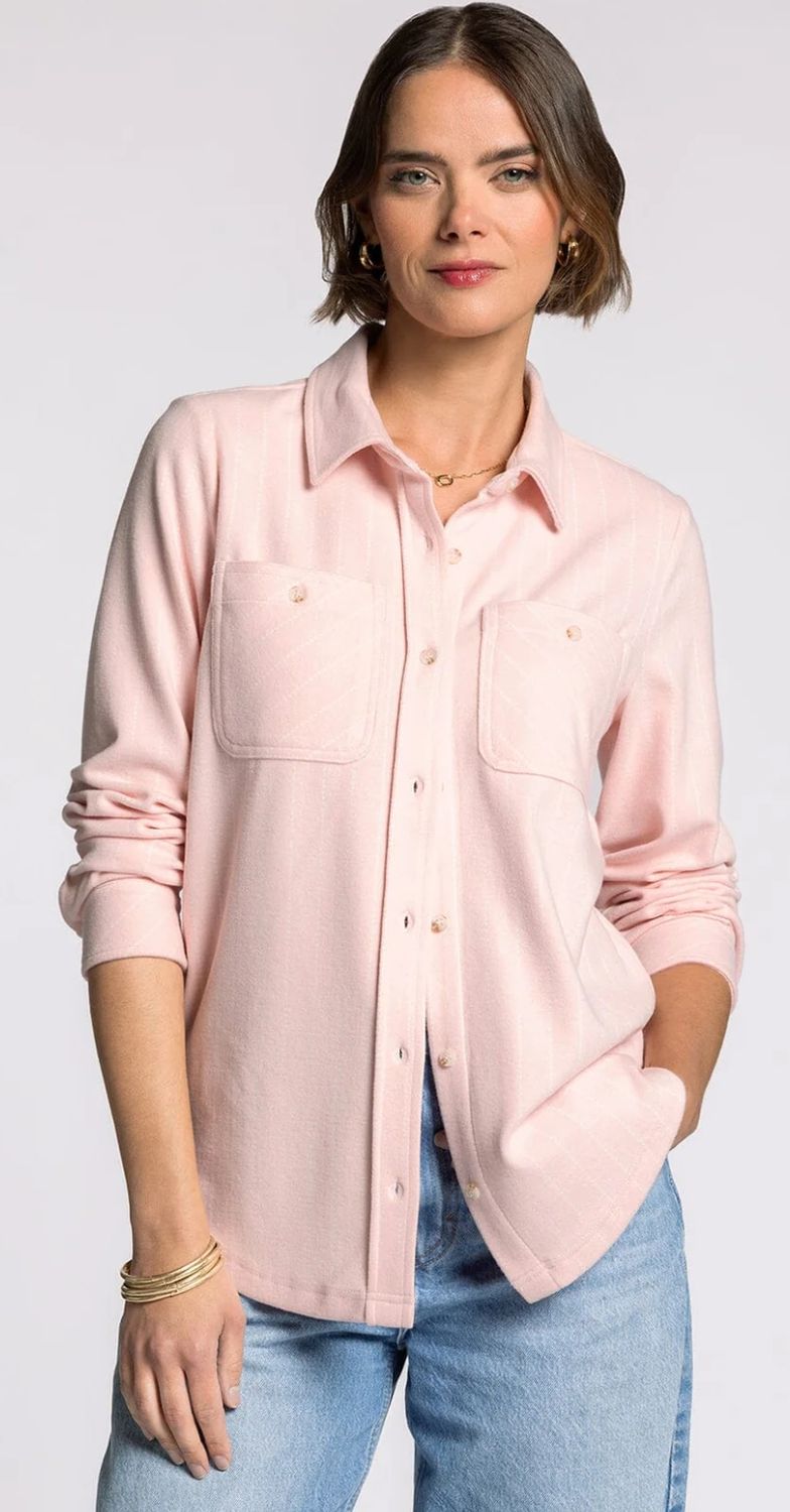 Lewis Shirt- Soft Pink White