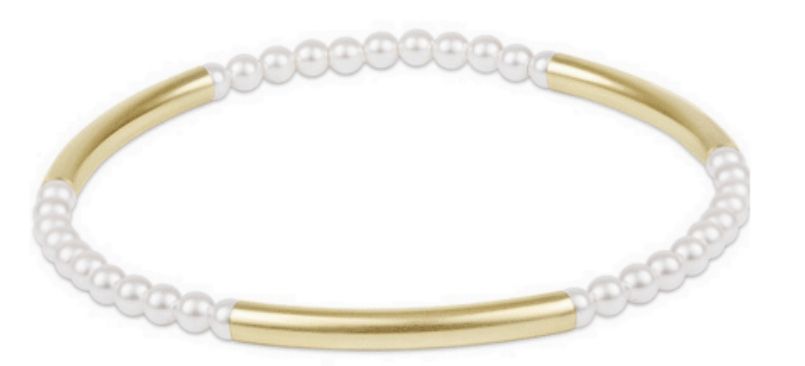 Bliss Bar Pattern Pearl 3mm Bracelet