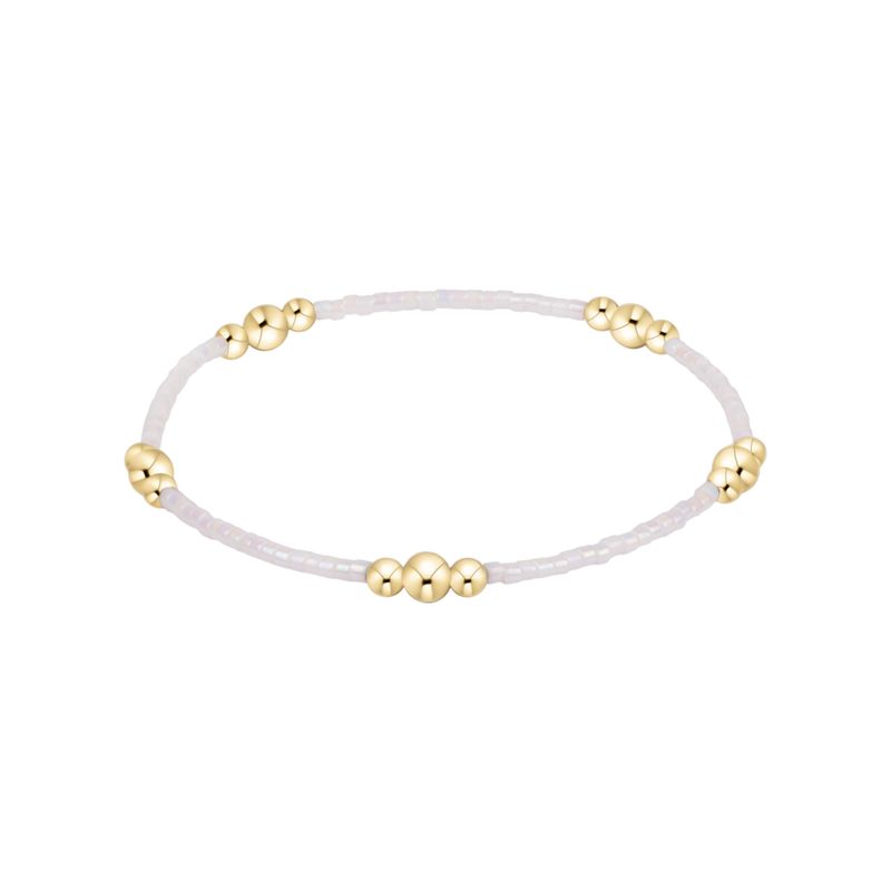 Hope Purpose Gold Bracelet - Silky White