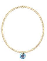 Classic Gold 2mm Bracelet - Reflection Small Charm - 03