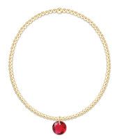 Classic Gold 2mm Bracelet - Reflection Small Charm - 07