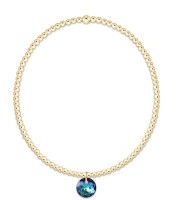 Classic Gold 2mm Bracelet - Reflection Small Charm - 12