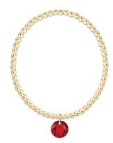 Classic Gold 3mm Bracelet - Reflection Charm - 01