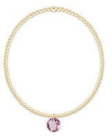 Classic Gold 2mm Bracelet - Reflection Small Charm - 02