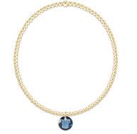 Classic Gold 2mm Bracelet - Reflection Small Charm - 09
