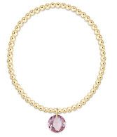 Classic Gold 3mm Bracelet - Reflection Charm - 02