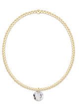 Classic Gold 2mm Bracelet - Reflection Small Charm - 04