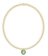 Classic Gold 2mm Bracelet - Reflection Small Charm - 08
