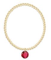 Classic Gold 3mm Bracelet - Reflection Charm - 07