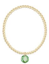 Classic Gold 3mm Bracelet - Reflection Charm - 08