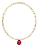 Classic Gold 2mm Bracelet - Reflection Small Charm - 01