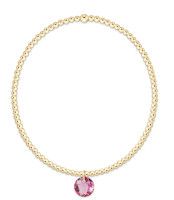 Classic Gold 2mm Bracelet - Reflection Small Charm - 10