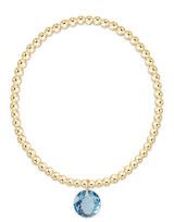 Classic Gold 3mm Bracelet - Reflection Charm - 03