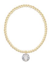 Classic Gold 3mm Bracelet - Reflection Charm - 04