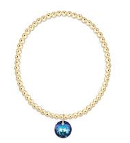 Classic Gold 3mm Bracelet - Reflection Charm - 12
