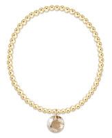 Classic Gold 3mm Bracelet - Reflection Charm - 11