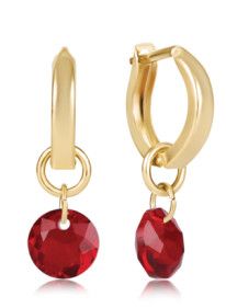 Huggie Gold 0.5" Hoop - Reflection Small Charm - 01