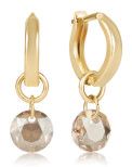 Huggie Gold 0.5" Hoop - Reflection Small Charm - 11