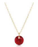 16" Necklace Gold - Reflection Small Charm - 01
