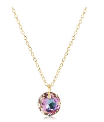 16" Necklace Gold - Reflection Small Charm - 06