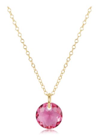 16" Necklace Gold - Reflection Small Charm - 10