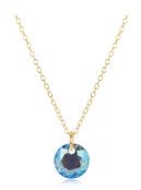 16" Necklace Gold - Reflection Small Charm - 03