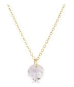 16" Necklace Gold - Reflection Small Charm - 04