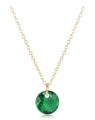 16" Necklace Gold - Reflection Small Charm - 05