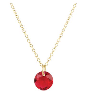 16" Necklace Gold - Reflection Small Charm - 07