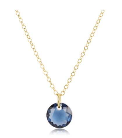16" Necklace Gold - Reflection Small Charm - 09