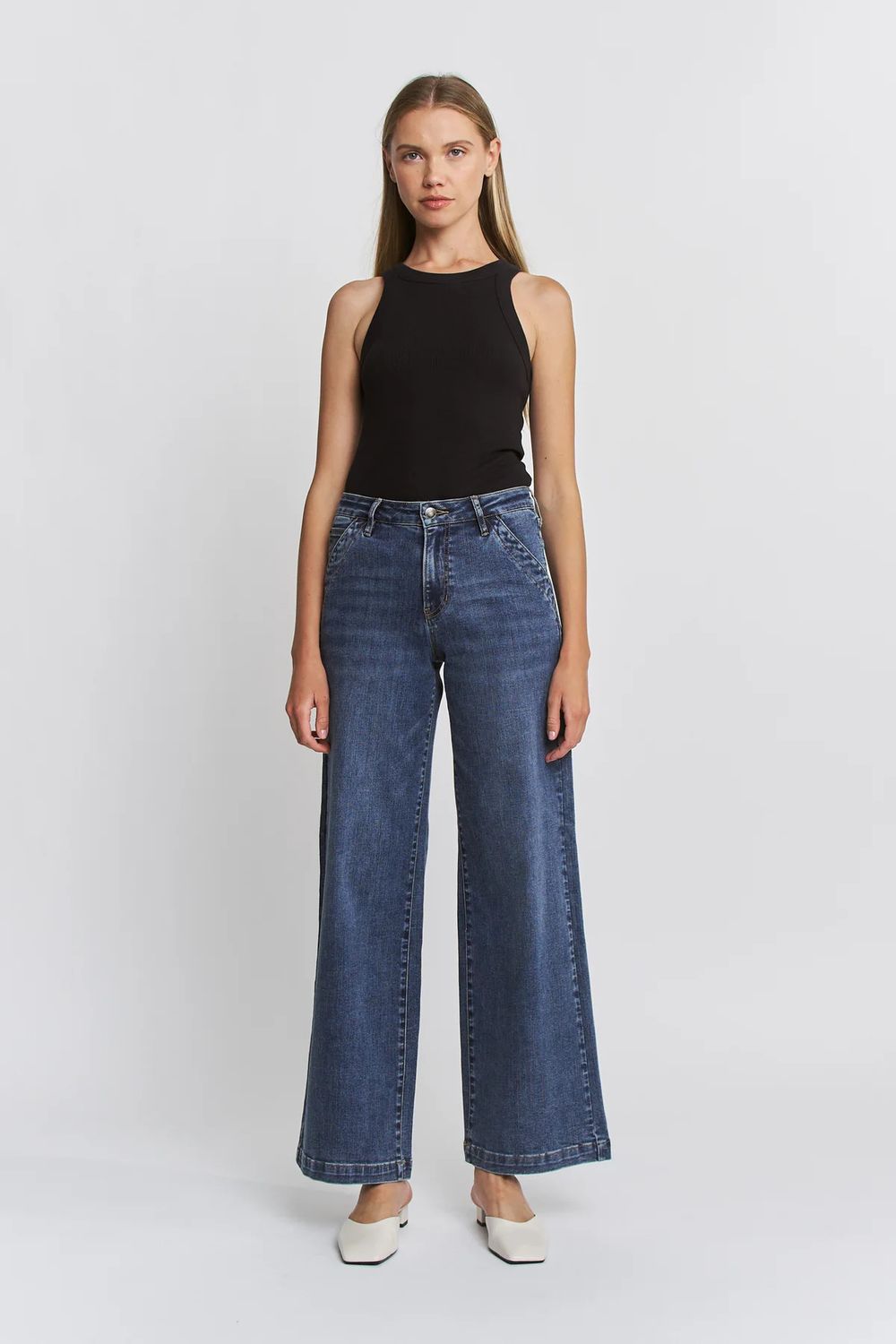 HR Wide Leg Slant Pkt (MDP-W3745B)