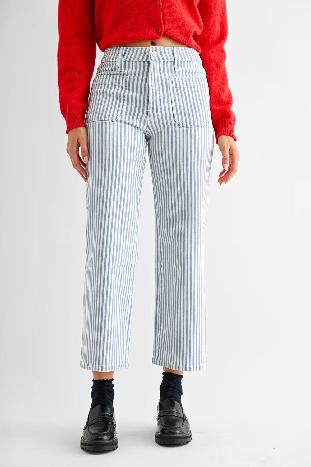 HR Wide Leg Cropped Stripe (MDP-W3933CB)