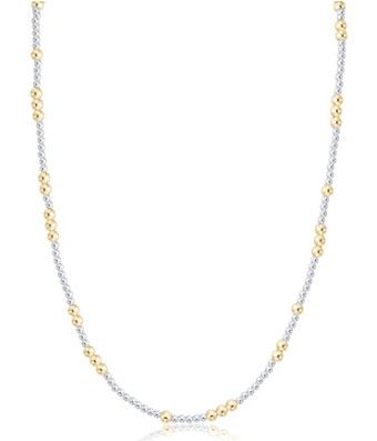 17" Choker Beaded - Hope Unwritten  Mixed Metal 3mm