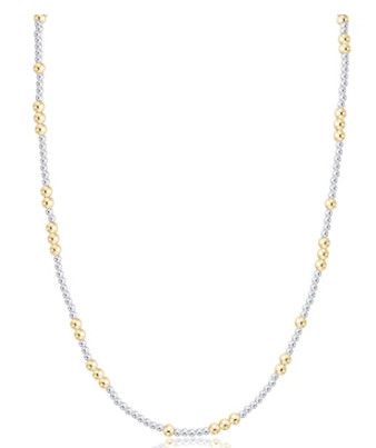 17" Choker Beaded - Hope Unwritten  Sterling 3mm