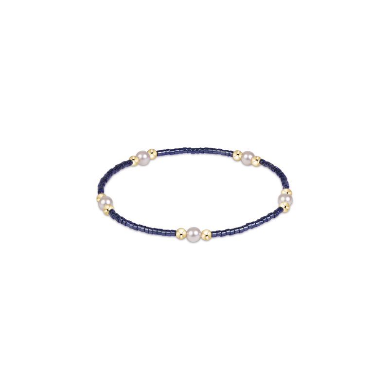 Hope Purpose Pearl Bracelet - Navy