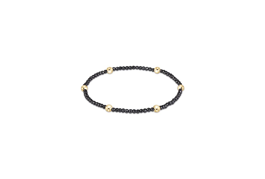Extends- Presence Faceted Hematite 2mm Bracelet