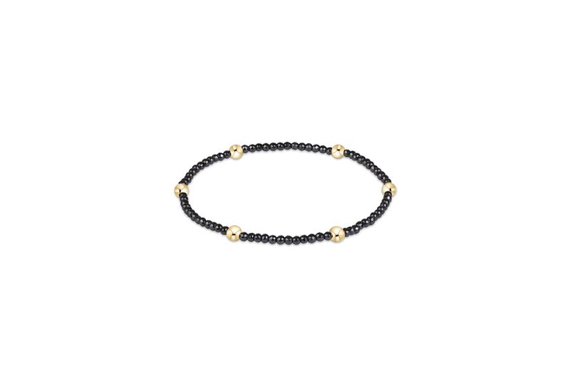 Presence Silver Faceted Hematite 2mm Bracelet
