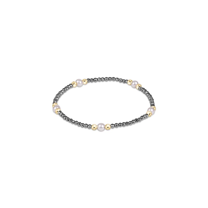 Purpose Pearl 4mm Silver Faceted Hematite Bracelet