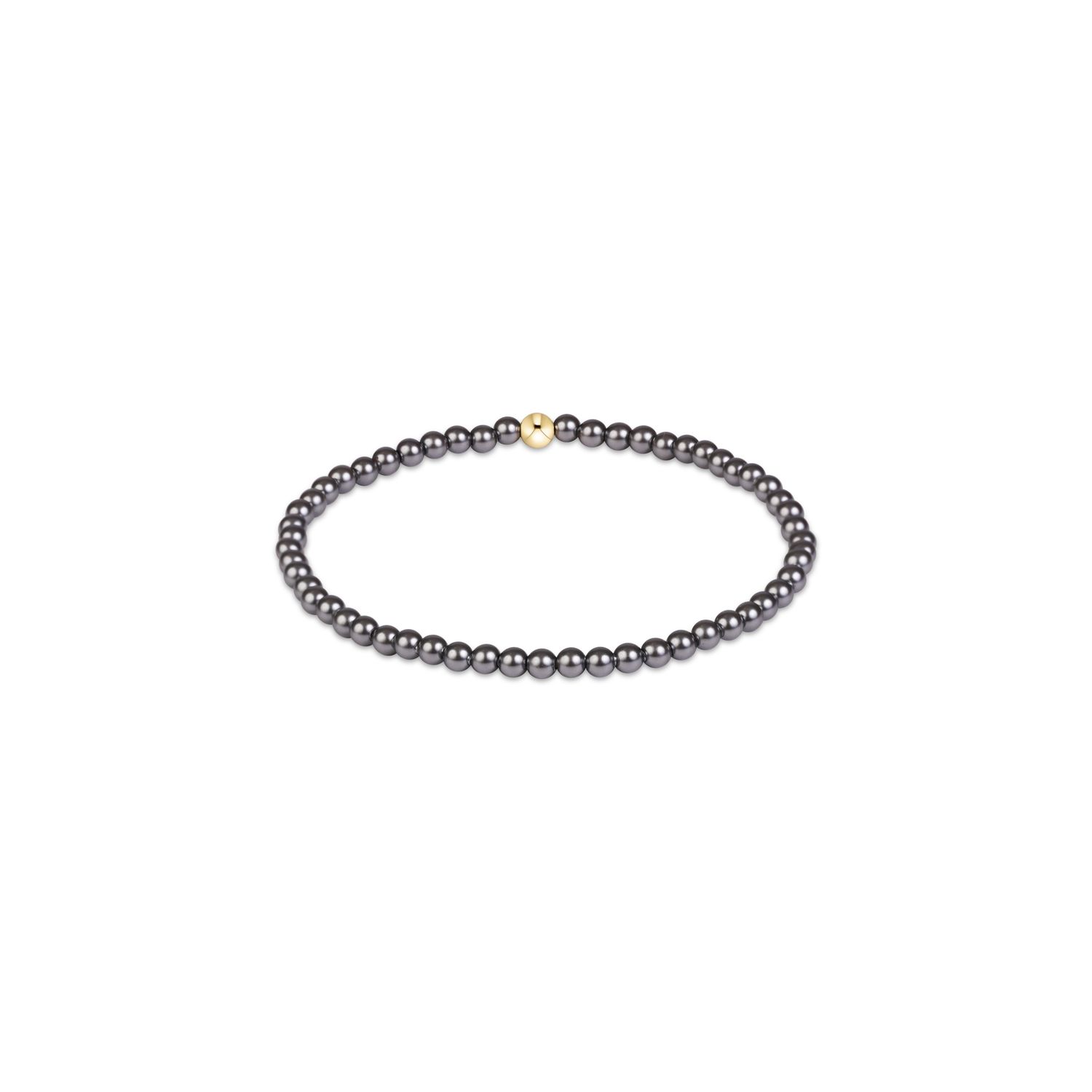 Classic Pearl Dark Grey 3mm Bracelet
