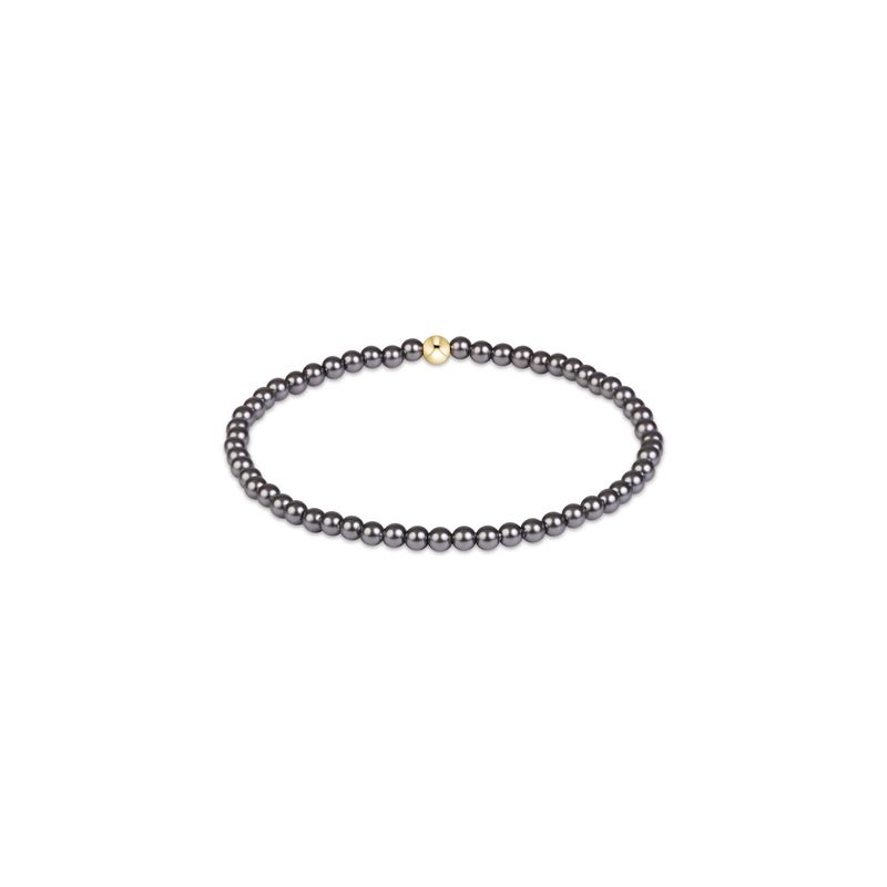 Classic Pearl Dark Grey 3mm Bracelet