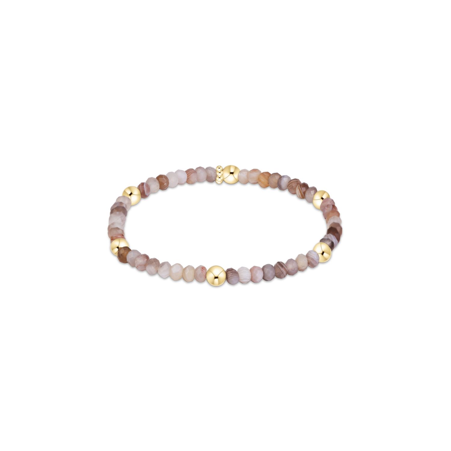 Extends Presence Gemstone 4mm Bracelet - Botswana Agate