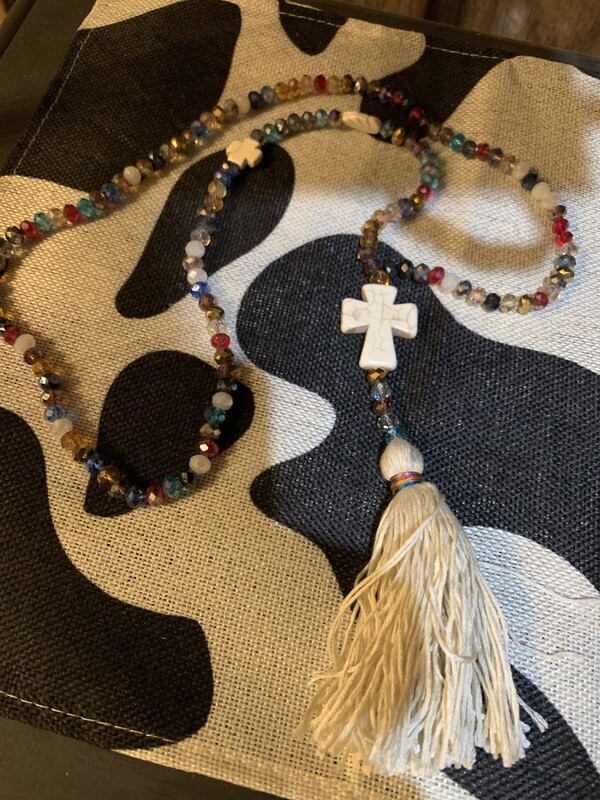 Beaded Cross Necklace