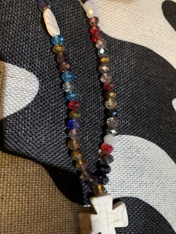 Beaded Cross Necklace