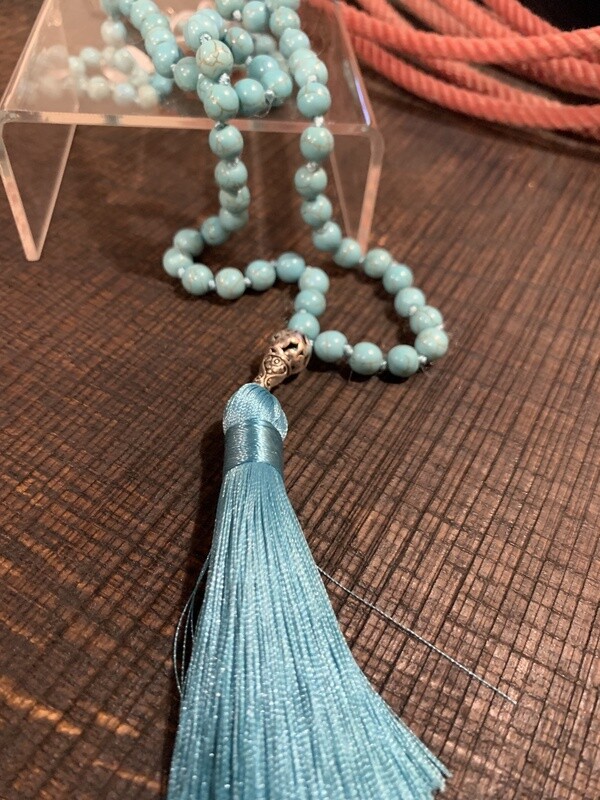 Turquoise Tassel Necklace