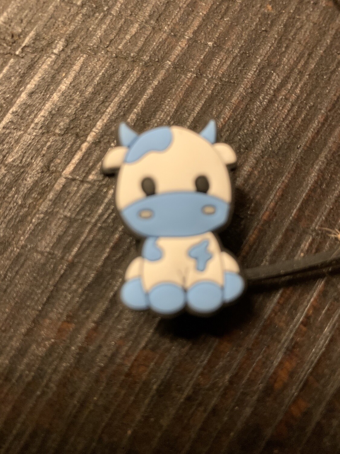 Cow Straw Tip Cover, Colour: Blue