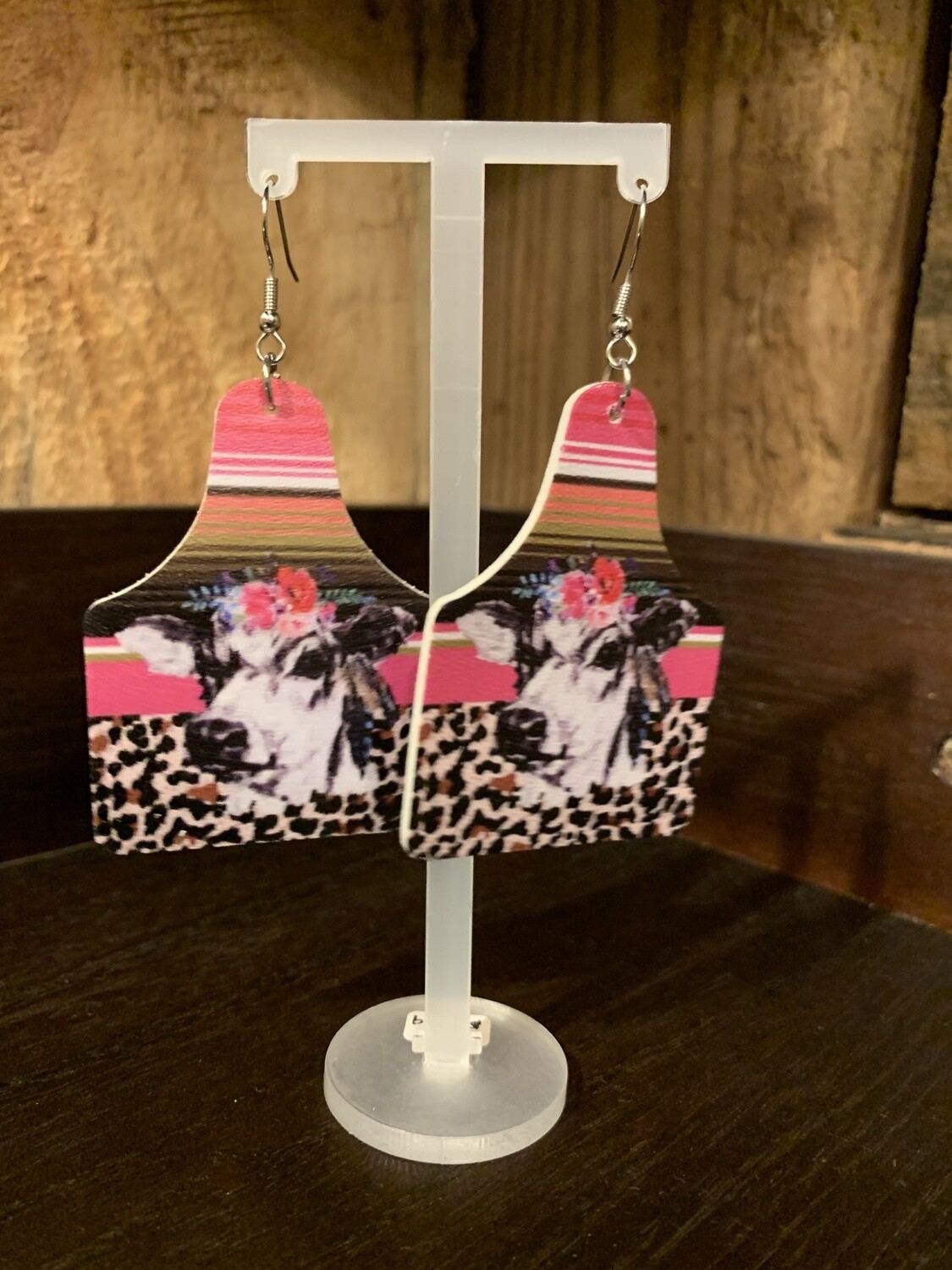 Cow Tag Earrings