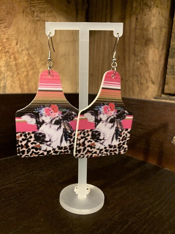Cow Tag Earrings