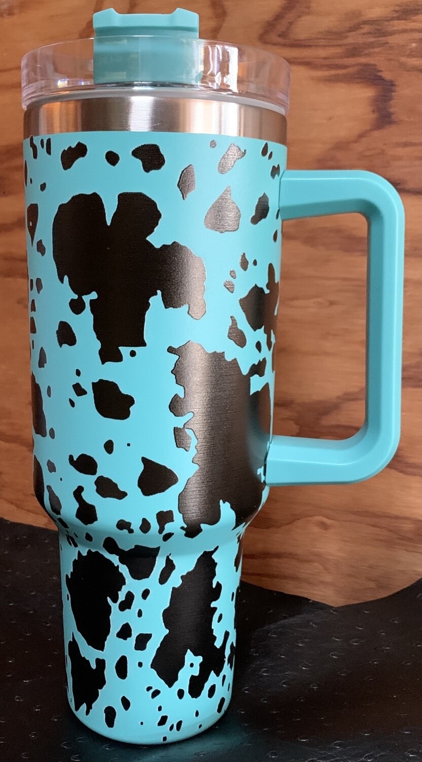 Colorful Cow Print Tumbler